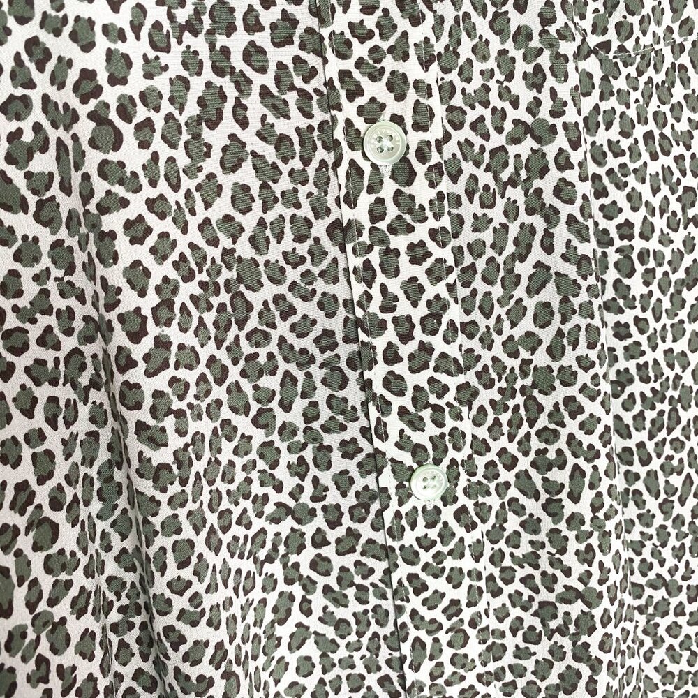 NWT Equipment 100% Silk Leema Button Down Blouse with Pocket in Misty Jade Multi - Picture 4 of 12